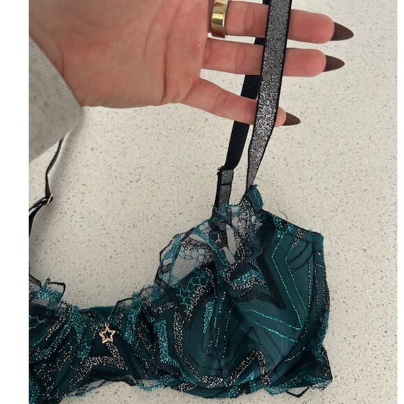 Savage X Women's Regular Shining Star Embroidered Unlined Demi Bra - Picture 6 of 11